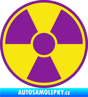 Samolepka Radioactive barevný fialová