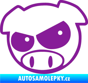 Samolepka Rally pig 002 levá fialová