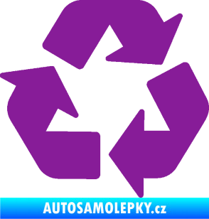 Samolepka Recyklace 001 symbol fialová