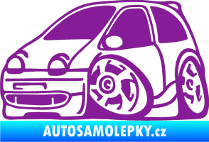 Samolepka Renault Twingo karikatura levá fialová