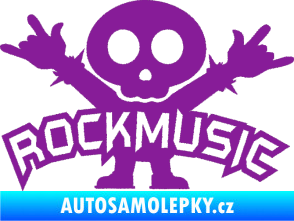 Samolepka Rock music fanda fialová