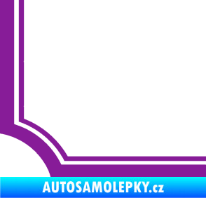 Samolepka Rohová samolepka 004 pravá fialová