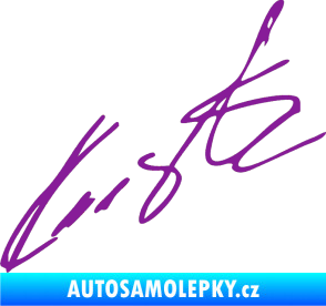 Samolepka Podpis Roman Kresta  fialová