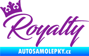 Samolepka Royalty s korunkou nápis fialová