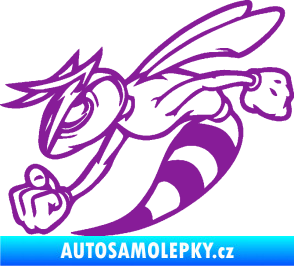 Samolepka Rozzuřená vosa 001 levá fialová