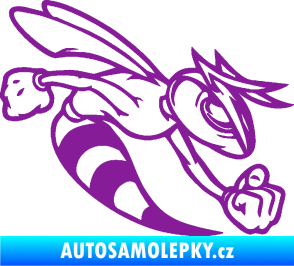 Samolepka Rozzuřená vosa 001 pravá fialová