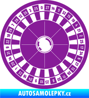 Samolepka Ruleta kolo 001 fialová