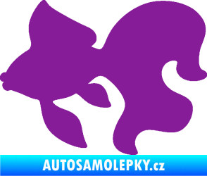 Samolepka Ryba 019 levá závojnatka fialová