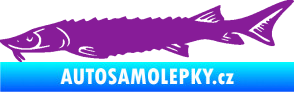 Samolepka Ryba 020 levá jeseter fialová