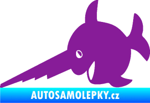 Samolepka Ryba 023 piloun levá fialová