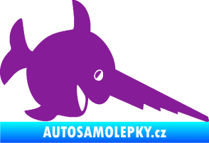 Samolepka Ryba 023 piloun pravá fialová
