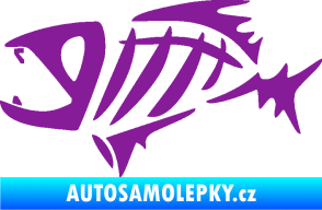 Samolepka Ryba kostra  007 levá fialová