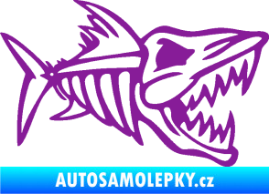 Samolepka Ryba kostra 002 pravá fialová