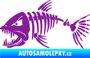Samolepka Ryba kostra 005 levá fialová