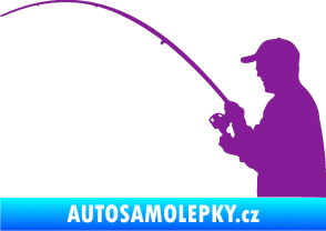 Samolepka Rybář 001 levá fialová
