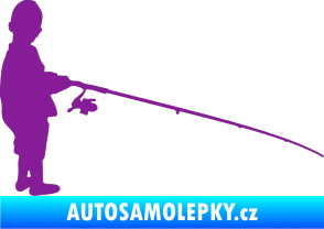 Samolepka Rybář 009 pravá fialová