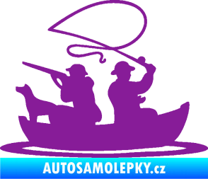 Samolepka Rybaření a lov 001 pravá fialová