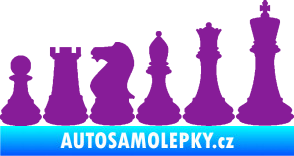 Samolepka Šachy 001 pravá fialová