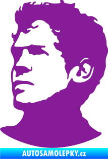 Samolepka Sebastian Vettel silueta levá fialová