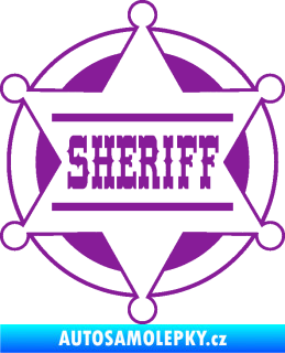 Samolepka Sheriff 004 fialová