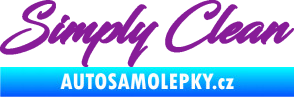 Samolepka Simply Clean nápis fialová