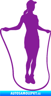 Samolepka Skákání přes švihadlo 001 pravá skipping rope fialová
