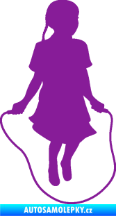 Samolepka Skákání přes švihadlo 004 pravá skipping rope fialová