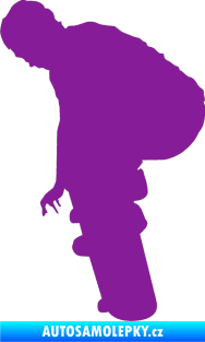 Samolepka Skateboard 003 levá fialová