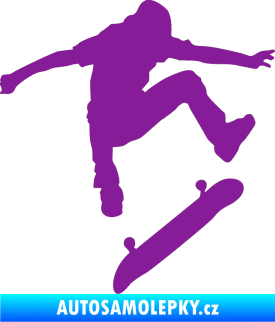 Samolepka Skateboard 005 pravá fialová