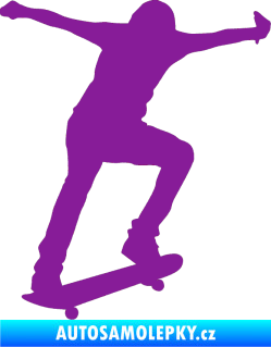 Samolepka Skateboard 006 pravá fialová