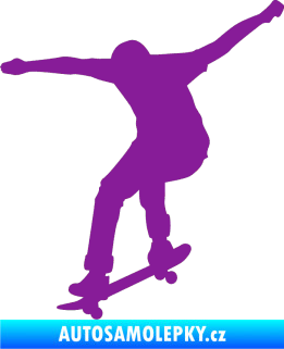 Samolepka Skateboard 011 levá fialová