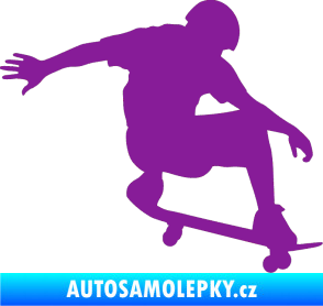 Samolepka Skateboard 012 pravá fialová