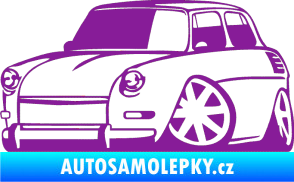 Samolepka Škoda 1000 karikatura levá fialová
