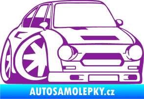 Samolepka Škoda 110r karikatura pravá fialová
