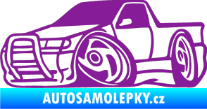 Samolepka Škoda Felicia korba karikatura levá fialová