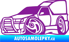 Samolepka Škoda Felicia pickup karikatura levá fialová