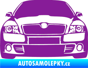 Samolepka Škoda Octavia 2 karikatura  fialová