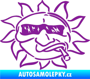 Samolepka Slunce pravá fialová