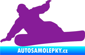 Samolepka Snowboard 001 levá fialová