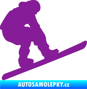 Samolepka Snowboard 002 pravá fialová