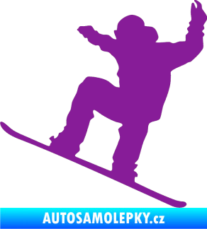 Samolepka Snowboard 003 levá fialová