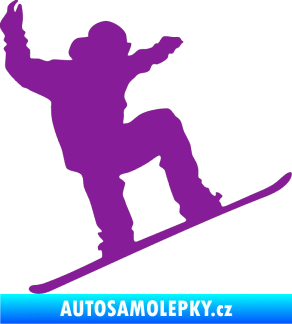 Samolepka Snowboard 003 pravá fialová