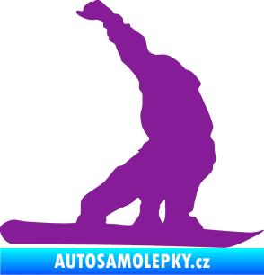 Samolepka Snowboard 011 pravá fialová