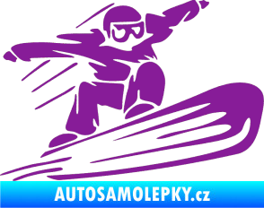 Samolepka Snowboard 014 pravá fialová