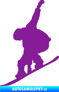 Samolepka Snowboard 018 levá fialová