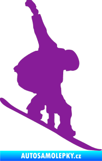 Samolepka Snowboard 018 pravá fialová