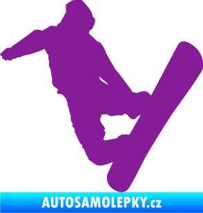 Samolepka Snowboard 020 levá fialová