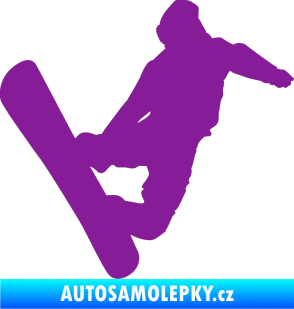 Samolepka Snowboard 020 pravá fialová