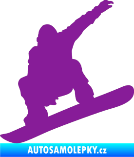 Samolepka Snowboard 021 levá fialová