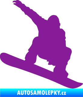 Samolepka Snowboard 021 pravá fialová